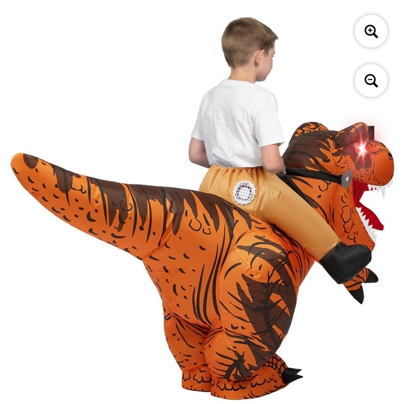 Two Inflatable Ride-On T-Rex Costumes (1 Adult, 1 Child) - Picture 4 of 9